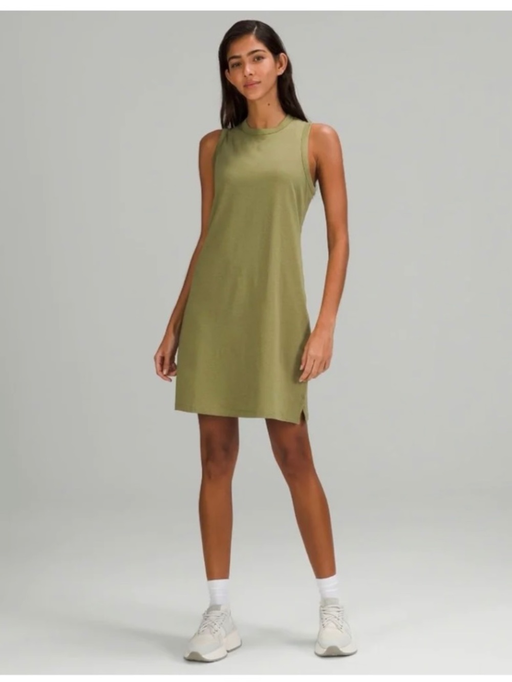 Lululemon Classic-Fit Cotton-Blend Dress in Bronze Green (Olive)